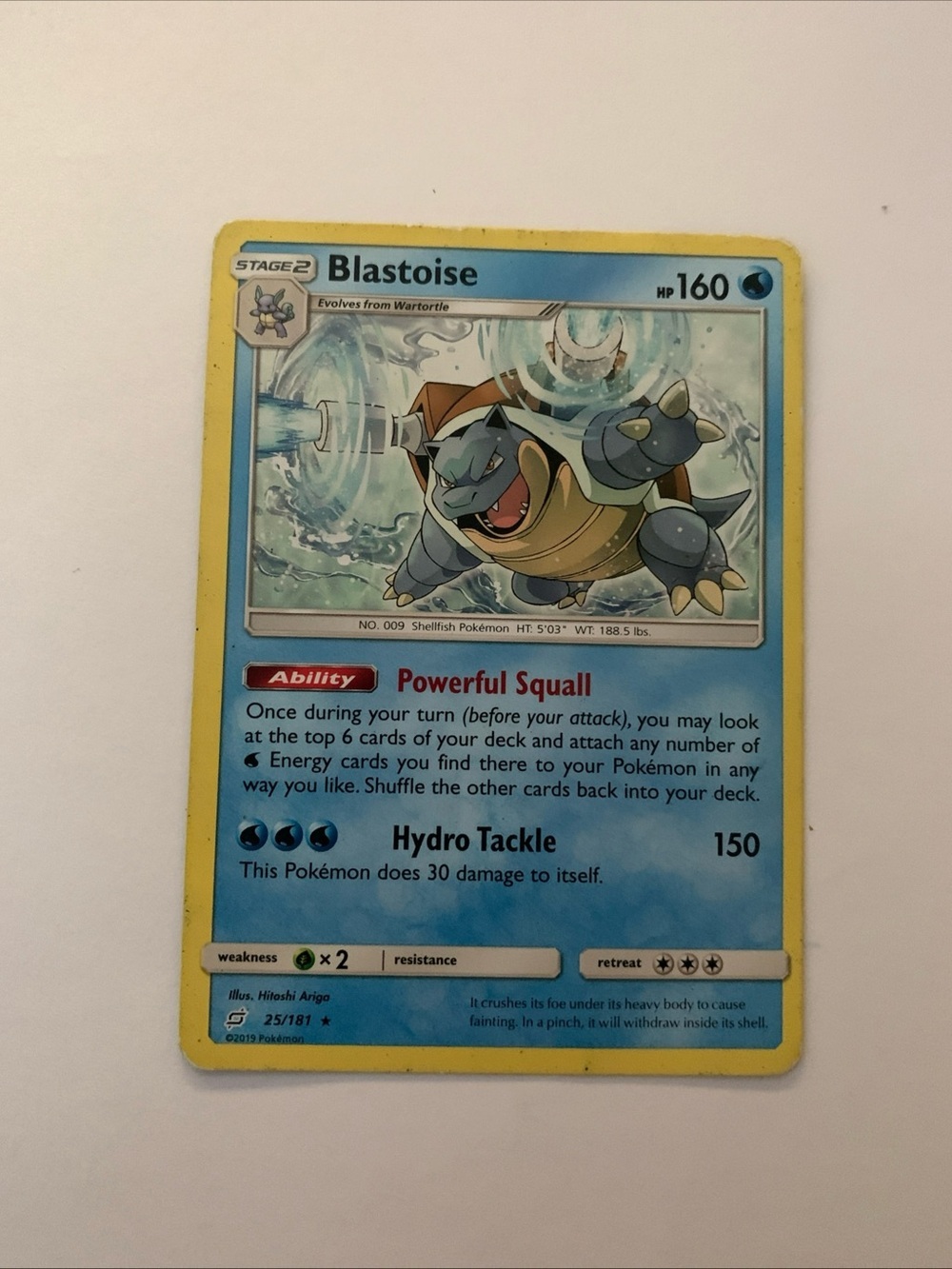 Blastoise Card – Blue Pokémon card